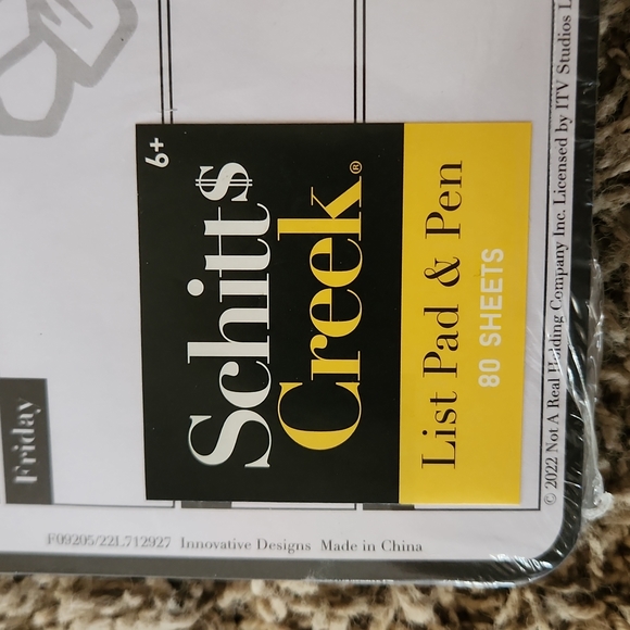 Schitt$ Creek List Pad & Pen - Picture 5 of 5